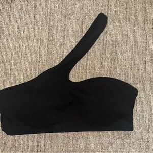 Black One-Shoulder Bralette